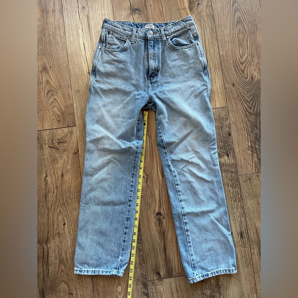 Wrangler Women's Light Blue High Rise Straight Leg Jeans